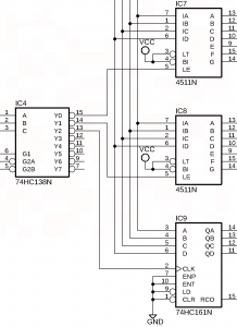 図16 IOユニットのLED選択回路